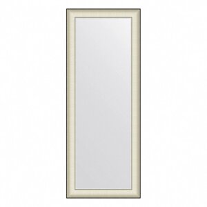 Зеркало Evoform в багетной раме, 78 мм, 58х148 см, цвет белая кожа с хромом