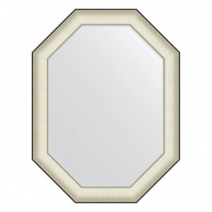 Зеркало Evoform в багетной раме, 78 мм, 64х84 см, цвет белая кожа с хромом