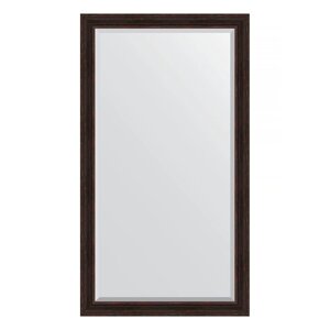 Зеркало напольное с фацетом в багетной раме, темный прованс 99 мм, 114x204 см