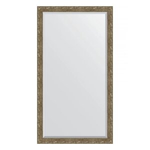 Зеркало напольное с фацетом в багетной раме, виньетка античная латунь 85 мм, 110x200 см