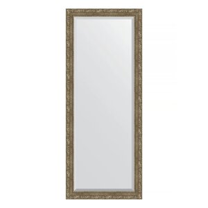 Зеркало напольное с фацетом в багетной раме, виньетка античная латунь 85 мм, 80x200 см