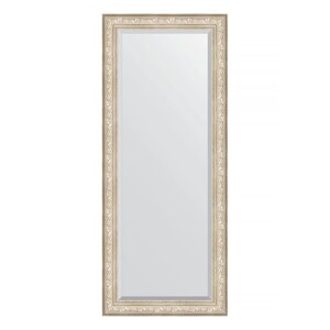 Зеркало напольное с фацетом в багетной раме, виньетка серебро 109 мм, 85x205 см