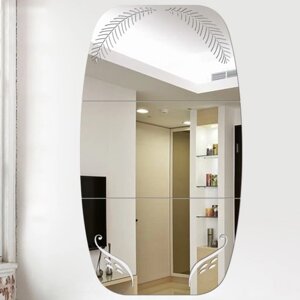 Зеркало настенное, наклейки интерьерные, зеркальные, декор на стену, панно 60 х 30 см