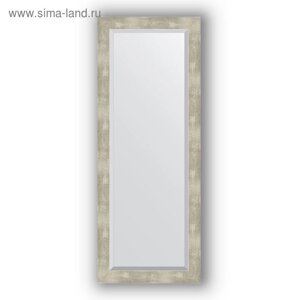Зеркало с фацетом в багетной раме - алюминий 61 мм, 51 х 131 см, Evoform