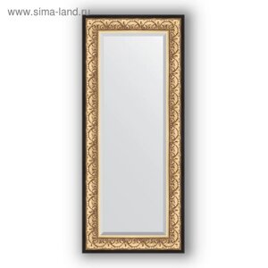 Зеркало с фацетом в багетной раме - барокко золото 106 мм, 60 х 140 см, Evoform
