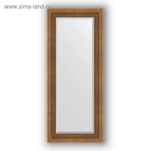 Зеркало с фацетом в багетной раме - бронзовый акведук 93 мм, 57 х 137 см, Evoform