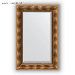Зеркало с фацетом в багетной раме - бронзовый акведук 93 мм, 57 х 87 см, Evoform