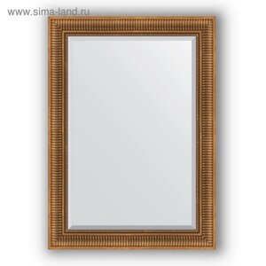 Зеркало с фацетом в багетной раме - бронзовый акведук 93 мм, 77 х 107 см, Evoform