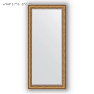 Зеркало с фацетом в багетной раме - медный эльдорадо 73 мм, 74 х 164 см, Evoform