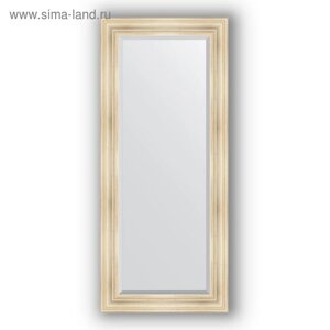 Зеркало с фацетом в багетной раме - травленое серебро 99 мм, 69 х 159 см, Evoform