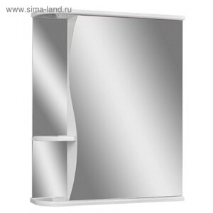 Зеркало шкаф для ванной комнаты Айсберг Волна 1-50, правый
