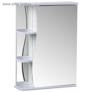 Зеркало-шкаф для ванной комнаты "Тура 5001", с тремя полками, 50 х 15,4 х 70 см