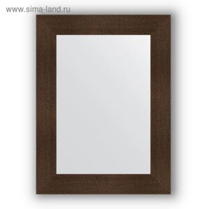 Зеркало в багетной раме - бронзовая лава 90 мм, 60 х 80 см, Evoform