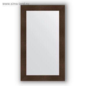 Зеркало в багетной раме - бронзовая лава 90 мм, 70 х 120 см, Evoform