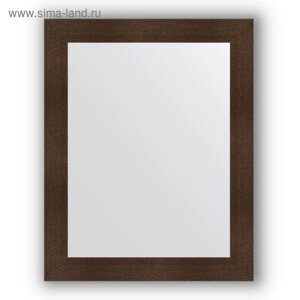 Зеркало в багетной раме - бронзовая лава 90 мм, 80 х 100 см, Evoform