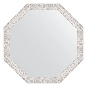 Зеркало в багетной раме, чеканка белая 46 мм, 58,2х58,2 см