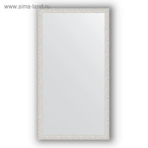 Зеркало в багетной раме - чеканка белая 46 мм, 71 х 131 см, Evoform