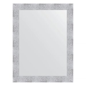 Зеркало в багетной раме, чеканка белая 70 мм, 66 x 86 см