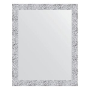 Зеркало в багетной раме, чеканка белая 70 мм, 76 x 96 см
