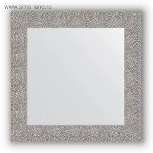 Зеркало в багетной раме - чеканка серебряная 90 мм, 70 х 70 см, Evoform