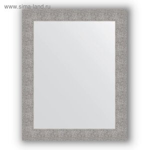 Зеркало в багетной раме - чеканка серебряная 90 мм, 80 х 100 см, Evoform