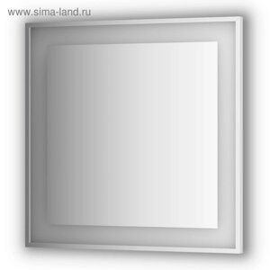 Зеркало в багетной раме со встроенным LED-светильником 26,5 Вт, 90x90 см, Evoform