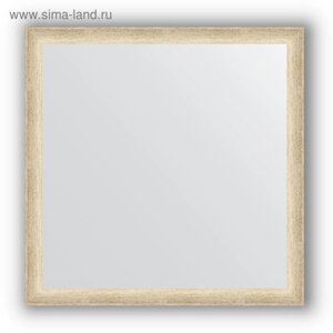 Зеркало в багетной раме - состаренное серебро 37 мм, 60 х 60 см, Evoform