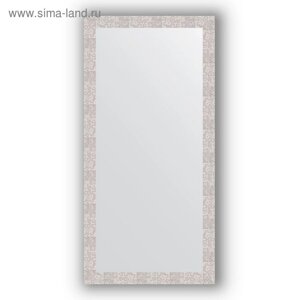 Зеркало в багетной раме - соты алюминий 70 мм, 76 х 156 см, Evoform