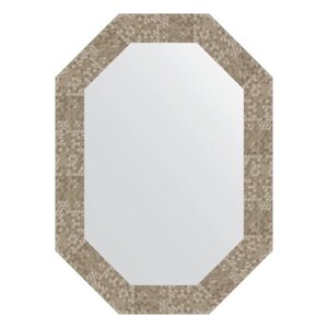 Зеркало в багетной раме, соты титан 70 мм, 52x72 см