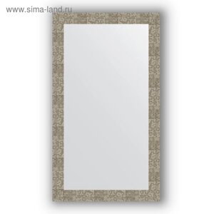 Зеркало в багетной раме - соты титан 70 мм, 66 х 116 см, Evoform