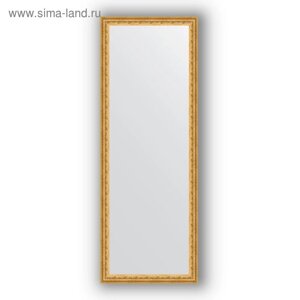 Зеркало в багетной раме - сусальное золото 47 мм, 52 х 142 см, Evoform