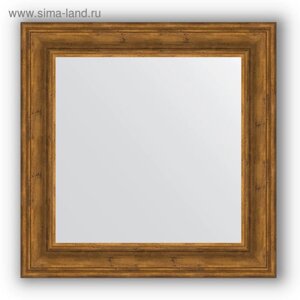 Зеркало в багетной раме - травленая бронза 99 мм, 72 х 72 см, Evoform