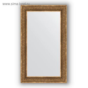 Зеркало в багетной раме - вензель бронзовый 101 мм, 73 х 123 см, Evoform