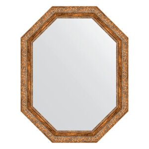 Зеркало в багетной раме, виньетка античная бронза 85 мм, 75x95 см