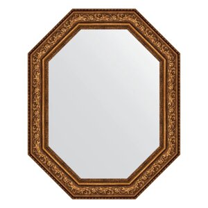 Зеркало в багетной раме, виньетка состаренная бронза 109 мм, 80x100 см