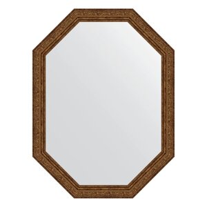 Зеркало в багетной раме, виньетка состаренная бронза 56 мм, 60x80 см