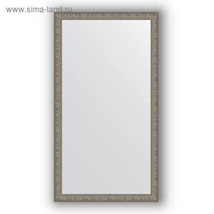 Зеркало в багетной раме - виньетка состаренное серебро 56 мм, 74 х 134 см, Evoform