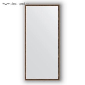 Зеркало в багетной раме - витая бронза 26 мм, 68 х 148 см, Evoform