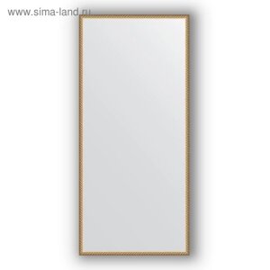 Зеркало в багетной раме - витая латунь 26 мм, 68 х 148 см, Evoform