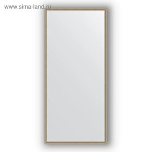 Зеркало в багетной раме - витое серебро 28 мм, 68 х 148 см, Evoform