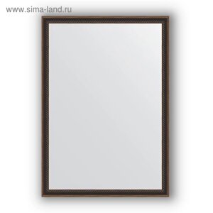 Зеркало в багетной раме - витой махагон 28 мм, 48 х 68 см, Evoform