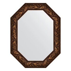Зеркало в багетной раме, византия бронза 99 мм, 68x88 см