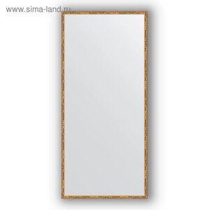 Зеркало в багетной раме - золотой бамбук 24 мм, 67 х 147 см, Evoform