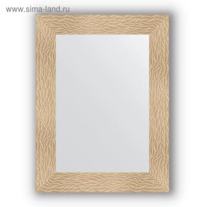 Зеркало в багетной раме - золотые дюны 90 мм, 60 х 80 см, Evoform