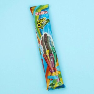 Жевательный мармелад BEBETO SOUR STICKS, со вкусом тутти-фрутти, 30 г