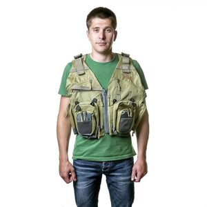 Жилет рыболовный разгрузочный Tramp Angler хаки, размер L/XL