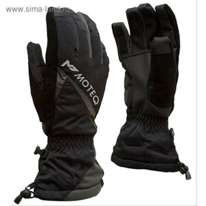 Зимние перчатки "Снежок", размер L, чёрные, серые