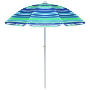Зонт пляжный Maclay «Модерн» с серебристым покрытием, d=240 cм, h=220 см, цвет МИКС