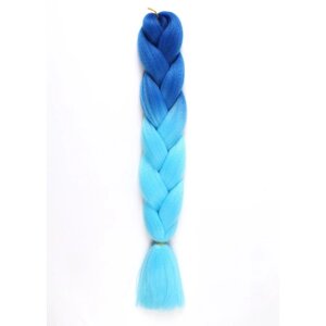 ZUMBA Канекалон двухцветный, гофрированный, 60 см, 100 гр, цвет синий/голубой (BY42)