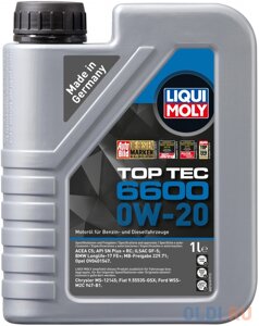 21410 LiquiMoly НС-синт. мот. масло Top Tec 6600 0W-20 SP C6/C5 GF-6A (1л)